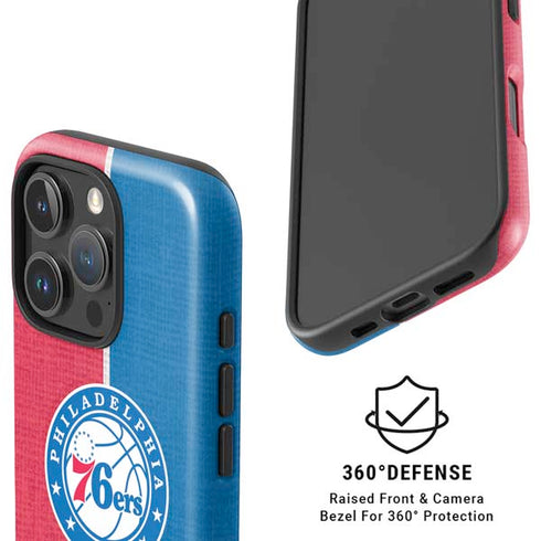 NBA Philadelphia 76ers Canvas Split iPhone 16 Pro Magsafe Impact Case